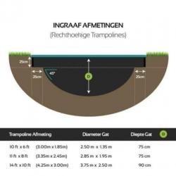 Rechthoekige Ingraaf trampoline Capital Play 335 x 244 843