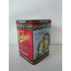 Oud brocant blik - "verkade toffees"