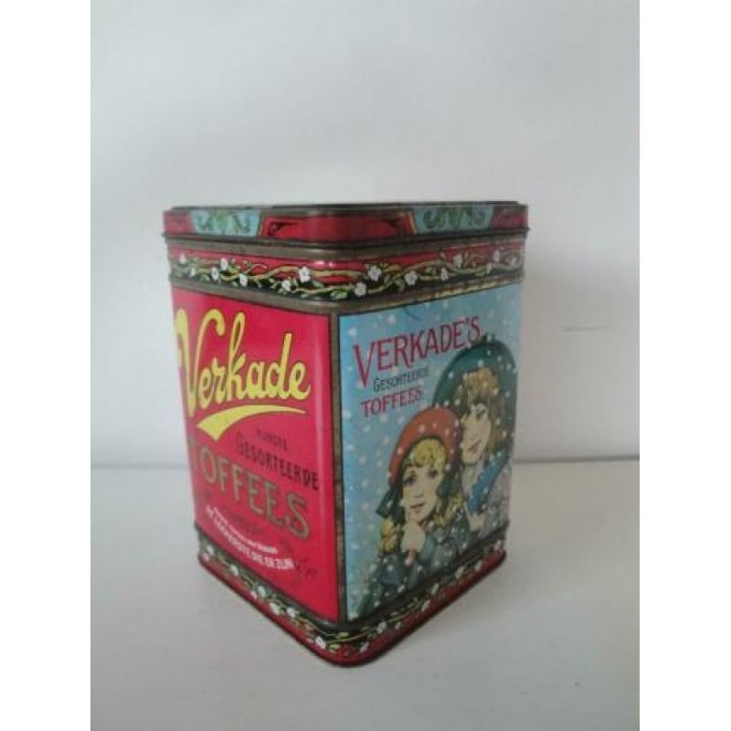 Oud brocant blik - "verkade toffees"