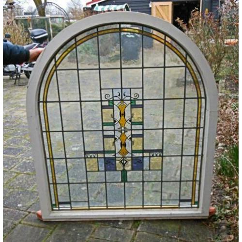 raam brandschilderwerk glas in lood glas