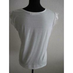 * NIEUW * JAZLYN T-SHIRT/TOP Mt L MET KANTEN KAPMOUWTJES