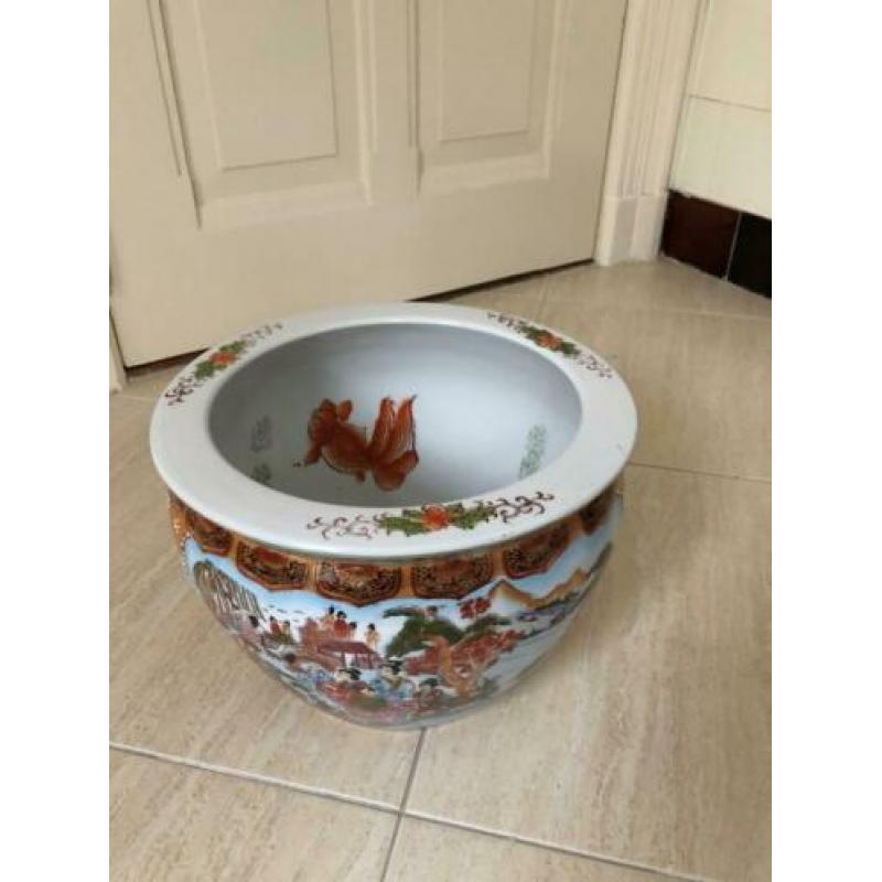 Chinese bloempot super mooi puntgaaf 32 rond 23 hoog