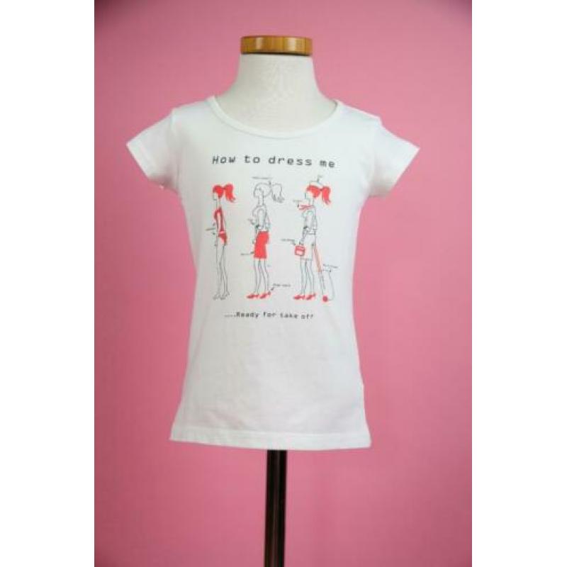 zgan LCKR t-shirt creme en oranje maat 110/116