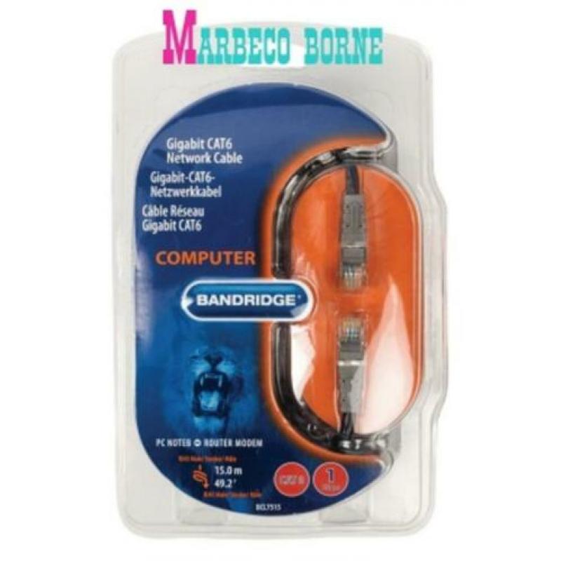 CAT6 FTP/UTP Netwerkkabel RJ45 Male - RJ45 Male 15 meter