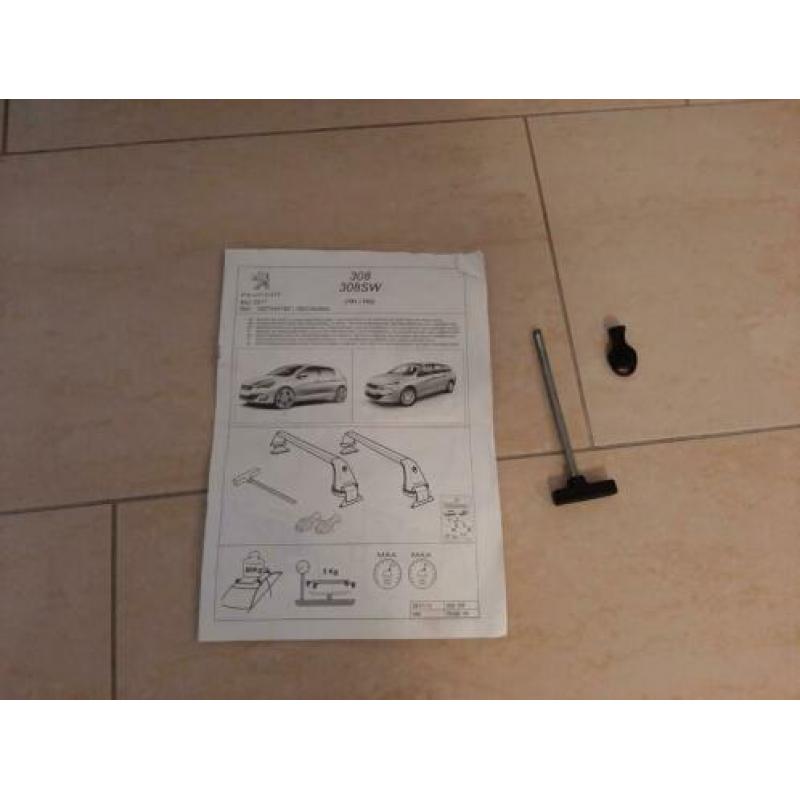 Peugeot 308(sw) dakdragers, zonder dakrail