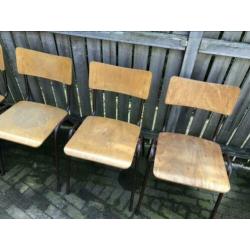 Nog 3 stuks Industriële vintage Marko Schoolstoelen