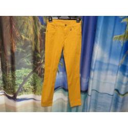 warm geel broek ingeweven patroon mt 38 Anna Scott