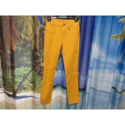 warm geel broek ingeweven patroon mt 38 Anna Scott