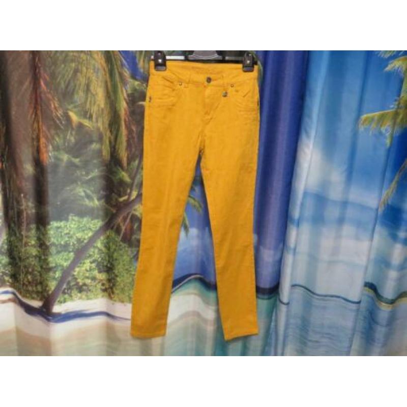 warm geel broek ingeweven patroon mt 38 Anna Scott