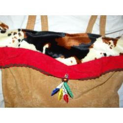 Leuke bruin/wit/zwarte INDIANEN/NATIVE AMERICAN jurk (2x)