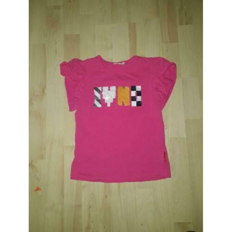 Knalroze shirt met opdruk - Nono - 134/140