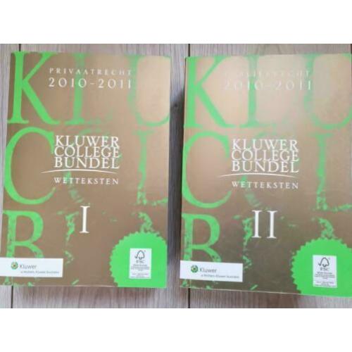 Kluwer collegebundel wetteksten I en II 2010-2011
