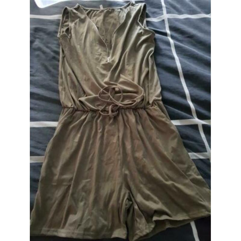 Nieuw jumpsuit kaki groen