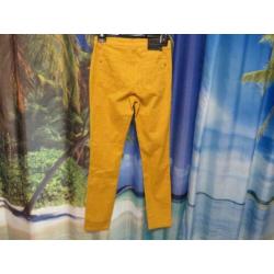 warm geel broek ingeweven patroon mt 38 Anna Scott