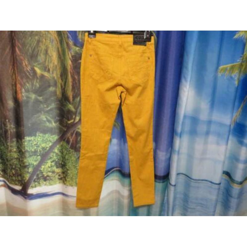 warm geel broek ingeweven patroon mt 38 Anna Scott
