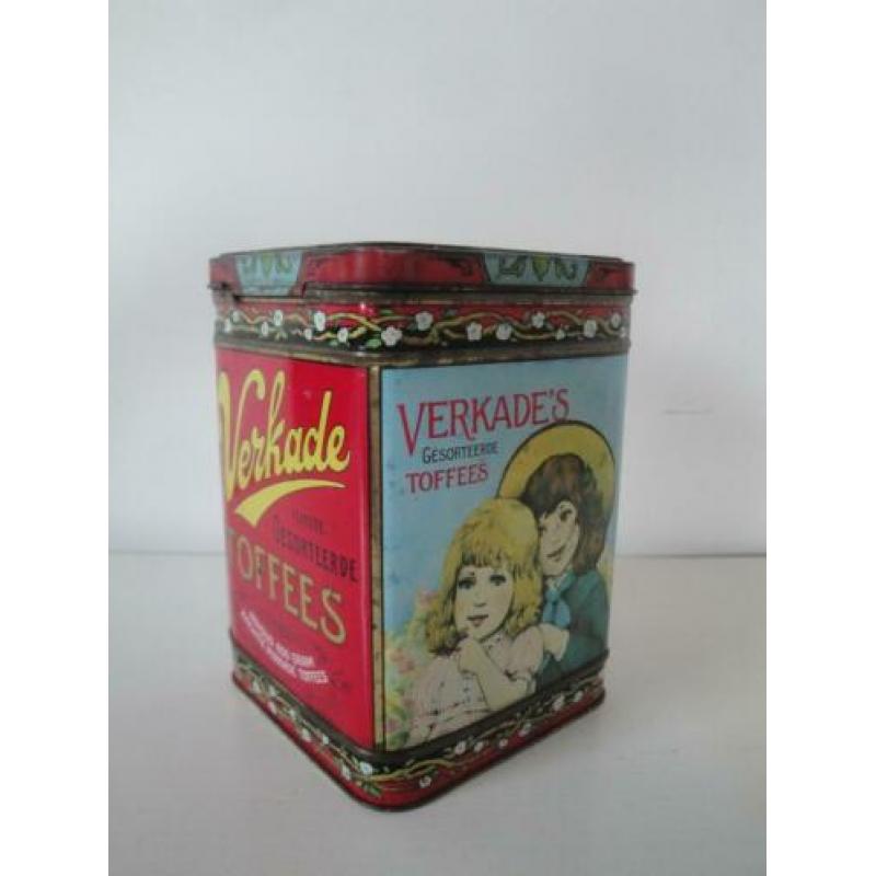 Oud brocant blik - "verkade toffees"