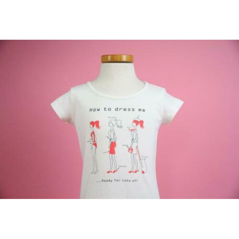 zgan LCKR t-shirt creme en oranje maat 110/116