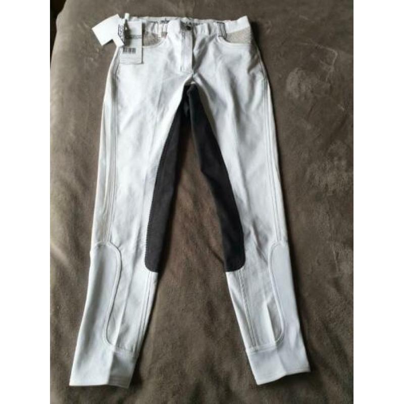 Nieuw La Valencio wedstrijdbroek, full seat nepleer, maat 40