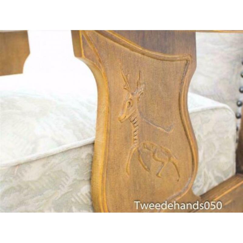 Eiken grootmoeders fauteuil 88331
