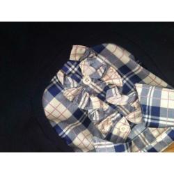 Question NIEUWE top donkerblauw met satijnen bloes S