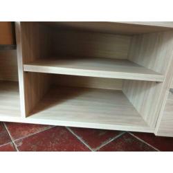 TV Meubel, strak design, grijs eiken, 187x54x51,5 (bxhxd)
