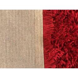 Vloerkleed hoogpolig rood