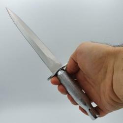 Commado Knife Britisch Lederen Schede Verchroomd Handvat mes