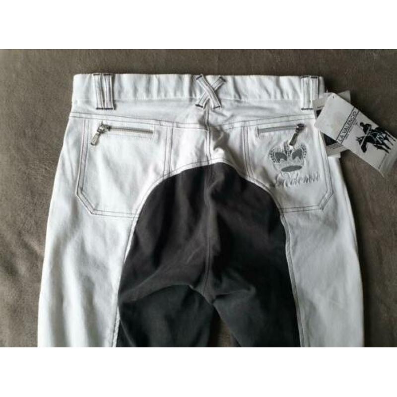 Nieuw La Valencio wedstrijdbroek, full seat nepleer, maat 40