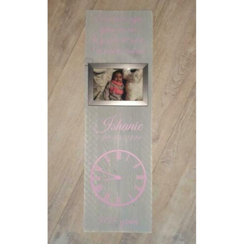 Steigerplank geboortebord geboorteplank
