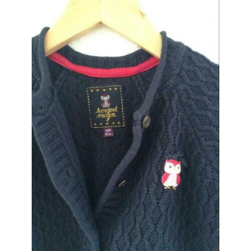 Donkerblauw vestje met structuur, SERGEANT MAJOR zara mt 92