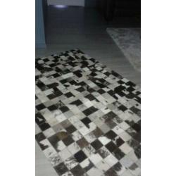 Echt koehuid patchwork 120/180 nieuw
