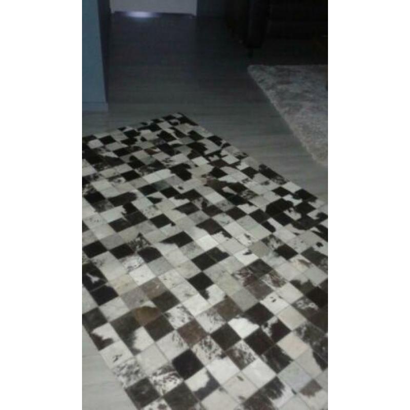 Echt koehuid patchwork 120/180 nieuw