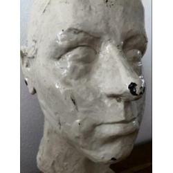 Grote handwerk Buste - Torso Borstbeeld wit Sober Sleets
