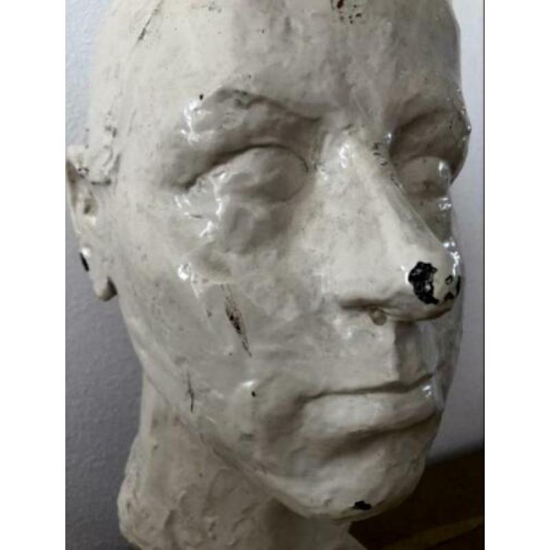 Grote handwerk Buste - Torso Borstbeeld wit Sober Sleets