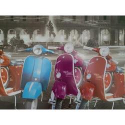 Canvas schilderij scooters
