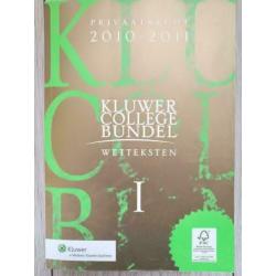 Kluwer collegebundel wetteksten I en II 2010-2011