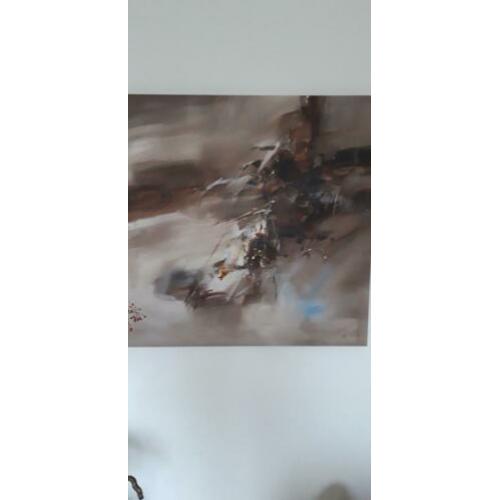 Schilderij Wilkinson (toupe) 1x1 mtr