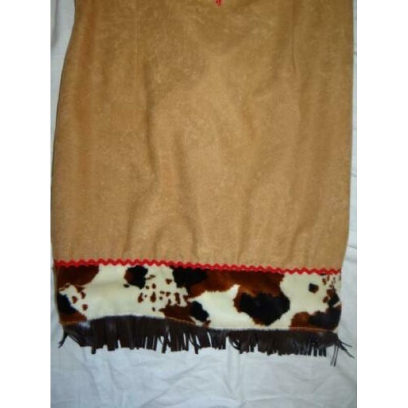 Leuke bruin/wit/zwarte INDIANEN/NATIVE AMERICAN jurk (2x)