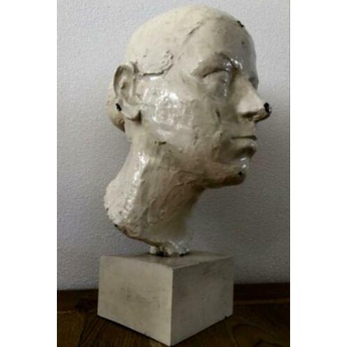 Grote handwerk Buste - Torso Borstbeeld wit Sober Sleets