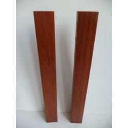 jatoba houten balkjes draaiwerk, heften handvaten geschaafd