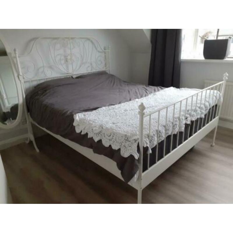 Ikea leirvik bed spijlenbed 160x200 landelijk brocant