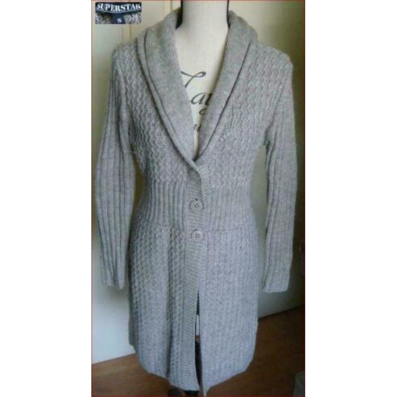 SUPERSTAR beige lange vest maat S (36/38) zgan