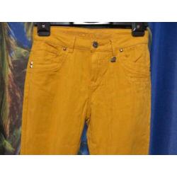 warm geel broek ingeweven patroon mt 38 Anna Scott
