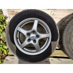 15" LM velgen (onbeschadigd) + nieuwe winterbanden 195/65