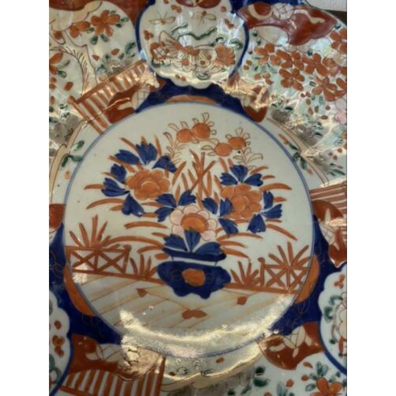 Groot Imari wandbord japan 19e eeuw uit erfenis