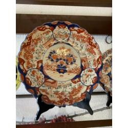 Groot Imari wandbord japan 19e eeuw uit erfenis