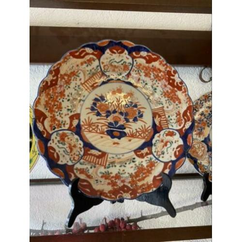 Groot Imari wandbord japan 19e eeuw uit erfenis