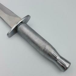 Commado Knife Britisch Lederen Schede Verchroomd Handvat mes