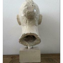 Grote handwerk Buste - Torso Borstbeeld wit Sober Sleets