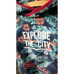 MANGO Stoere hoody/sweater capuchon mt 146/152 Hawaii /print